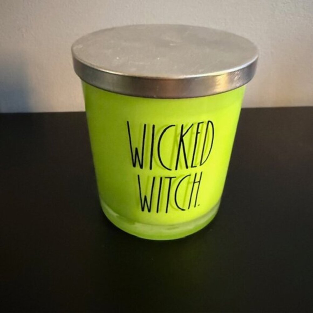 Rae Dunn Wicked Witch Lime Green Halloween Candle NWT